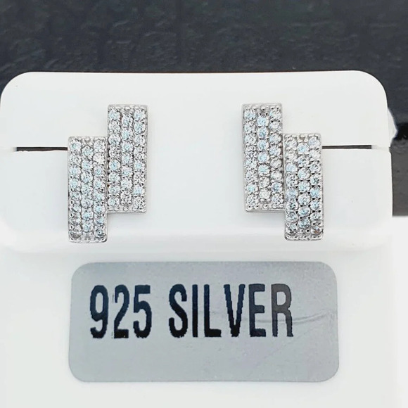 "925 sterling silver luxury CZ earrings for women/girls, Best for gift, RJUS2203 - Picture 7 of 11